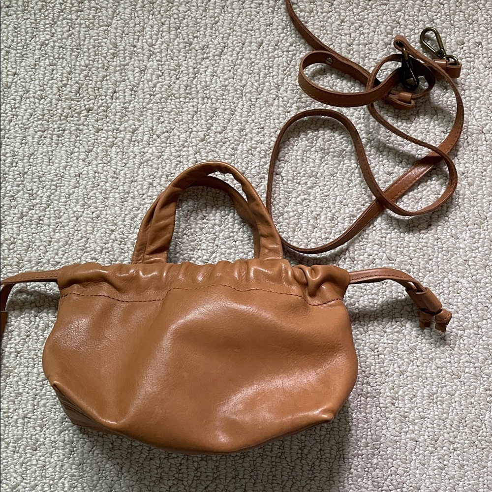 Madewell Tan Leather cinch mini Handbag